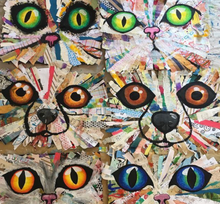 Load image into Gallery viewer, Whimsical animals collage and painting workshop Wed 30th September 10 am - 12 pm